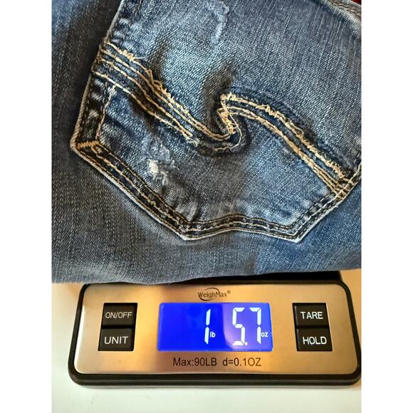 Silver Jeans Elyse Bootcut Jean (16) Mid Rise Distressed Stretch cowgirl - Picture 11 of 11